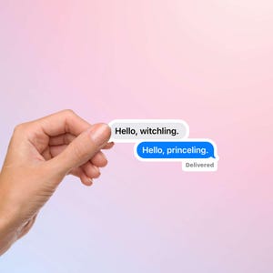 Throne of Glass Sticker Manorian Witchling Princeling Chat Bubble iMessage Text inspired SJM Book Lover Bookish Decor Officially Licensed
