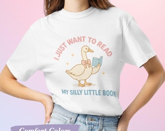 Camiseta Silly Goose para amantes de los libros, camiseta de lectura Comfort Colors