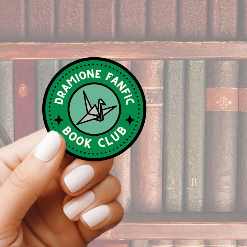Dracotok Dramione fanfic sticker with holographic finish
