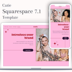 Luxury Squarespace Template | Elegant Website Design | Premium Theme | Feminine Squarespace Website | Luxurious Branding | Wix Business Page