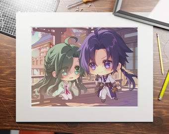 Apothecary Diaries Art Print: Maomao & Jinshi, Anime Inspired