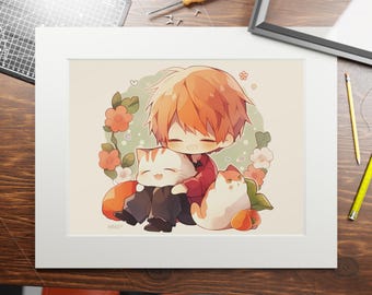 Fruits Basket Anime, Fruits Basket Kyo poster, Tohru and Kyo wall print, Fruits Basket Tohru poster, Kyo Sohma, Gift for Him Her 27