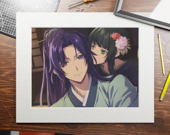 Apothecary Diaries Art Print: Maomao & Jinshi, Anime Inspired Wall Decor