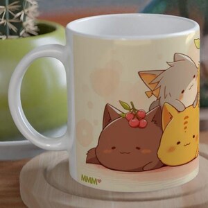 Cat Manga Japanese Design Cat Gift For Her, Cat gift for him Cute Cat Mug, Cat Coffee Mug, Gifts For Cat Lovers, Cat Lover Mug 023