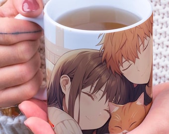 Fruits Basket Anime Mug, Tohru Honda Kyo Sohma Tohru and Kyo, Furuba Merch, Valentines gift idea, gifts for her gifts for him Kawaii 035