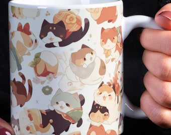Kawaii Manga Cat Mug: Japanese Art Coffee Cup
