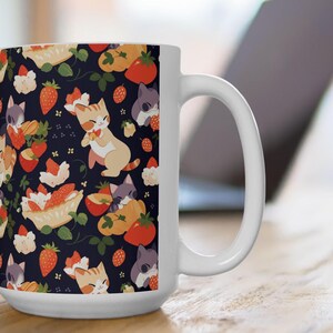 Cat Manga Japanese Design Cat Gift For Her, Cat gift for him Cute Cat Mug, Cat Coffee Mug, Gifts For Cat Lovers, Cat Lover Mug 001