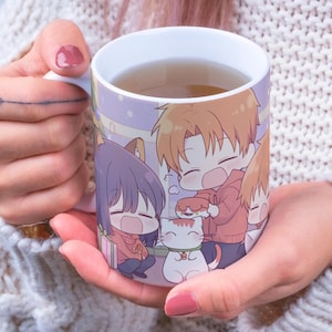 Obstkorb Anime Becher, Tohru Onyx Kyo Sohma Tohru und Kyo Kawaii Furuba Chibi, Valentinstag Geschenkidee, Geschenke für sie Geschenke für ihn 042