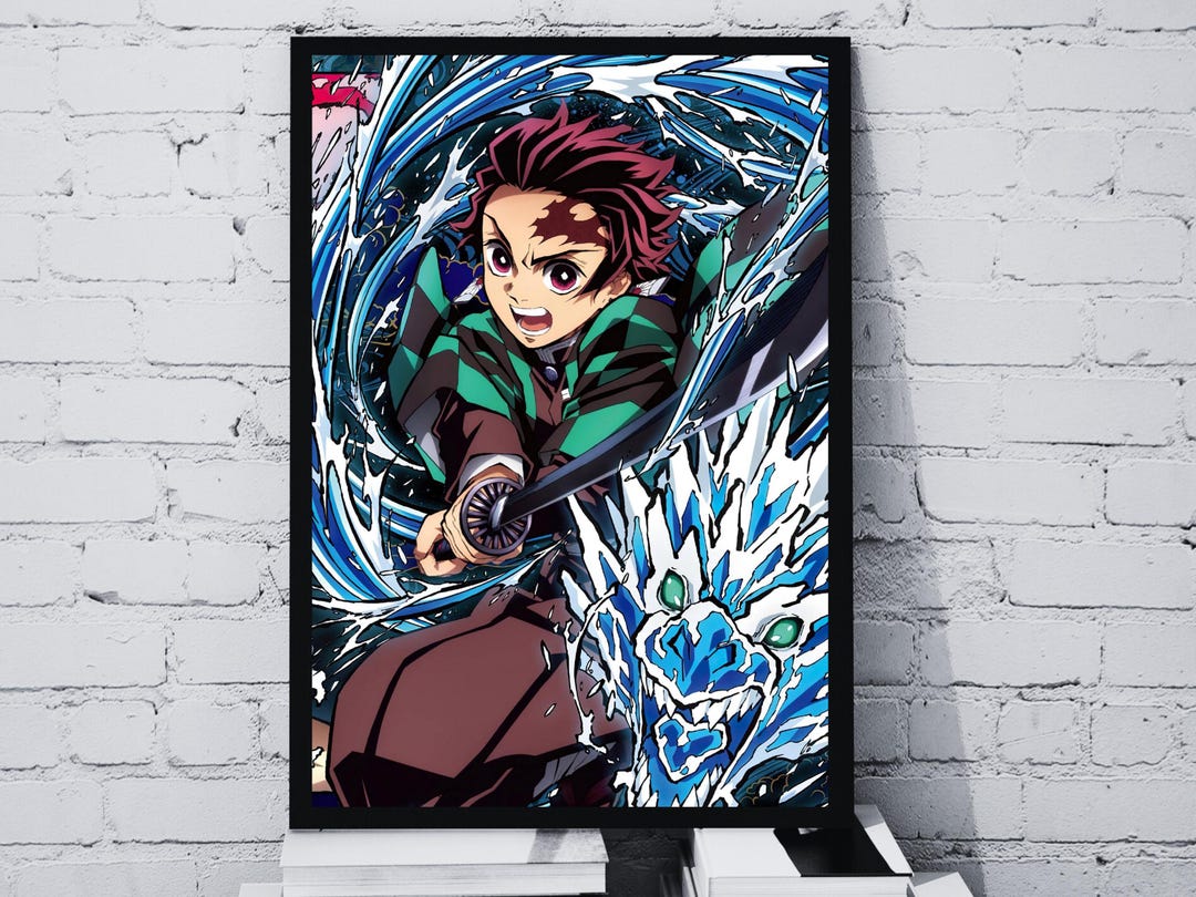 Anime Poster Demon Slayer Tanjiro Fine Art Posters Demons Slayer Wall 