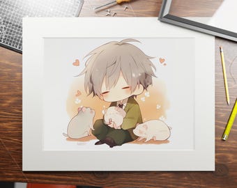 Fruits Basket Anime, Fruits Basket Kyo poster, Tohru and Kyo wall print, Fruits Basket Tohru poster, Kyo Sohma, Gift for Him Her 32