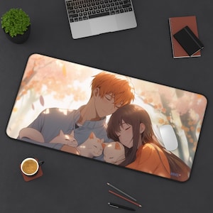 Alfombrilla de escritorio Fruits Basket: Kyo y Tohru Anime Gaming Mousepad