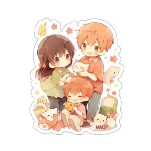 Fruits Basket Stickers Fruits Basket Anime Tohru Honda Kyo Sohma Tohru Kyo Fruits Basket Chibi Merch Gift for her Gift for him 018