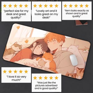 Tappetino da scrivania anime Fruits Basket, idea regalo unica per appassionati di anime e giocatori, tappetino per mouse anime giapponese, grande tappetino per mouse da gioco, antiscivolo 013