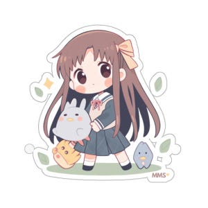 Fruits Basket Stickers Fruits Basket Anime Tohru Honda Kyo Sohma Tohru Kyo Fruits Basket Chibi Merch Gift for her Gift for him 10