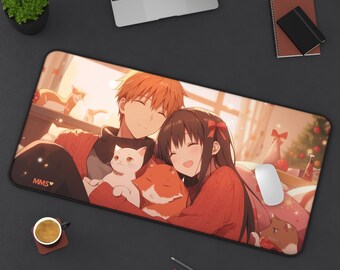 Fruits Basket Kyo Desk Mat, Tohru and Kyo Mouse Pad, Large Anime Gaming Mousepad, Kyo Sohma Gift for Him Her, Shoujo Manga Gift  034