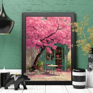 Your Name in Japanese Print, Personalised Custom Name Poster, Japanese Gifts, Japanese Wall Art, Cherry Blossom name print, Japanese name 60