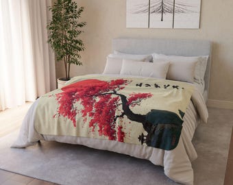 Your Name in Japanese Fleece Blanket Custom Cozy Sherpa Throw | Personalised Blanket Gift 06