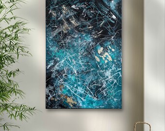 The dark side of the loom 2023/1 - Unique Piece Original Acrylic Painting, Abstract Painting on Canvas, Contemporary Wall Art