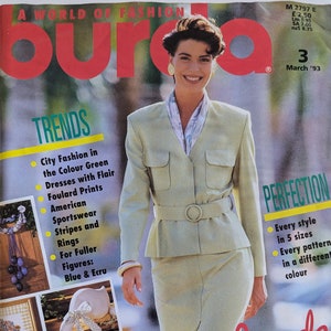 1993/03 BURDA MODEN Vintage Fashion Magazine, vintage sewing pattern, 90s fashion, sewing magazine