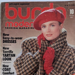 1987/10 BURDA MODEN Vintage Fashion Magazine, Vintage Nähmuster, 80er Jahre Mode, Nähmagazin Bild 1