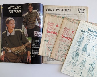 1989/09 BURDA MODEN Vintage Fashion Magazine, Vintage Sewing