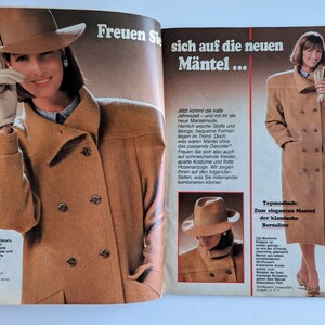 1987/10 BURDA MODEN Vintage Fashion Magazine, Vintage Nähmuster, 80er Jahre Mode, Nähmagazin Bild 2