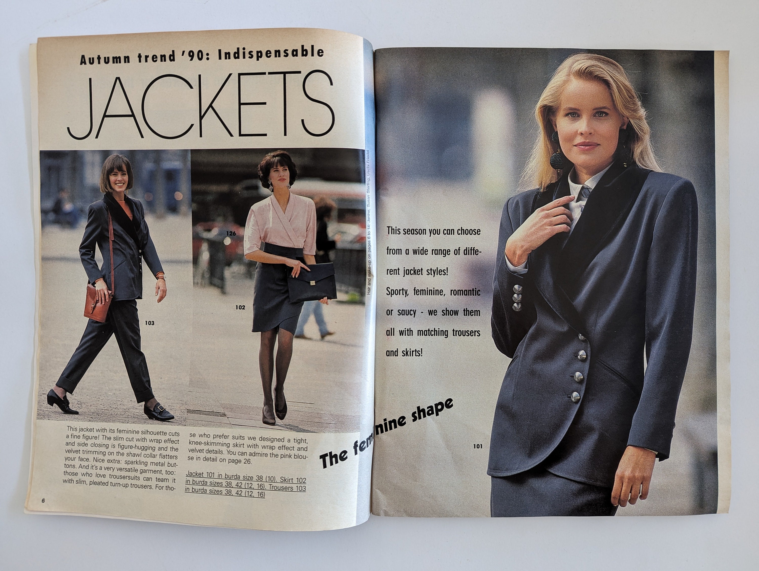 1990/08 BURDA MODEN Vintage Fashion Magazine, Vintage Sewing
