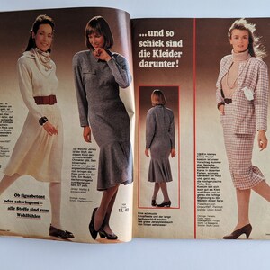 1987/10 BURDA MODEN Vintage Fashion Magazine, Vintage Nähmuster, 80er Jahre Mode, Nähmagazin Bild 3