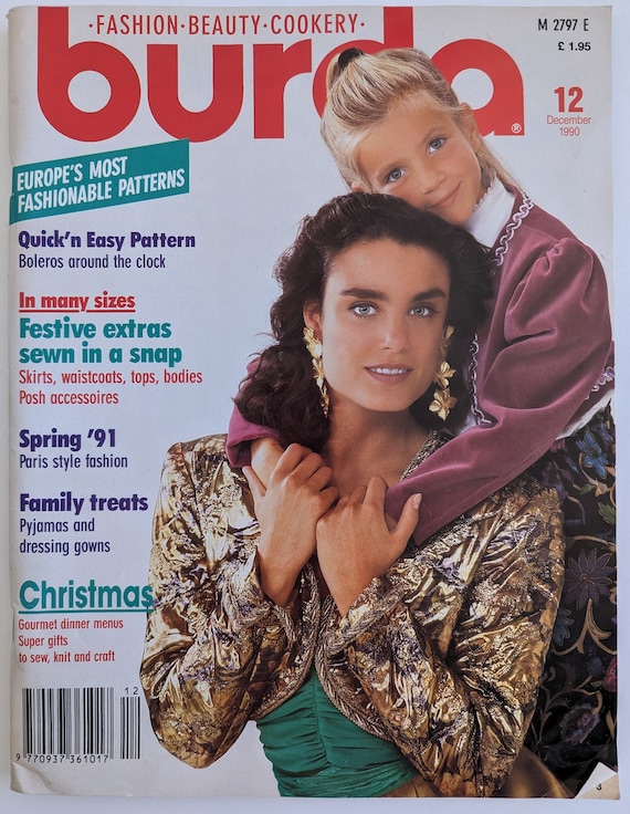 1990/12 BURDA MODEN Vintage Fashion Magazine, Vintage Sewing