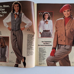 1987/10 BURDA MODEN Vintage Fashion Magazine, Vintage Nähmuster, 80er Jahre Mode, Nähmagazin Bild 7