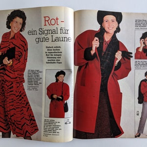 1987/10 BURDA MODEN Vintage Fashion Magazine, Vintage Nähmuster, 80er Jahre Mode, Nähmagazin Bild 9