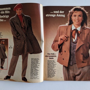 1987/10 BURDA MODEN Vintage Fashion Magazine, Vintage Nähmuster, 80er Jahre Mode, Nähmagazin Bild 6