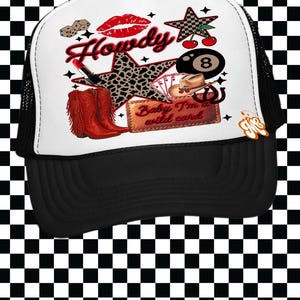 Howdy Baby Trucker Hat, Card Trucker Hat, Wild Trucker Hat, Trendy Mesh Hat, Country Trucker Hat, Cute Trucker Hat, Faux Hat Patch Western