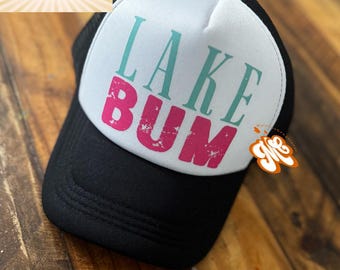 River Trucker Hat, Lake Trucker Hat, Trendy Trucker Mesh Hat, Cute Trucker Hat, Faux Hat Patch, Beach Trucker Hat, Summer Hat,