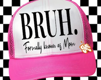 Mom Formally Known As Trucker Hat, Sarcastic Trucker Hat, Trendy Trucker Mesh Hat, Cute Trucker Hat, Faux Hat Patch, Mom Trucker Hat