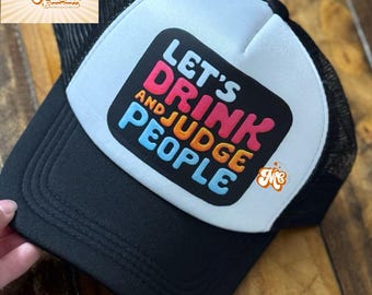 Coffee Until Cocktails Distressed Trucker Hat | Trucker Cap 