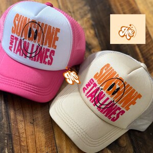 Sunshine Trucker Hat, Tan Lines Trucket Hat, Trendy Baseball Hat, Cute Trucker Hat, Summer Trucker Hat,  Faux Hat Patch, Sarcastic Hat