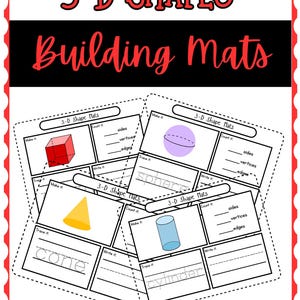3D Shape Mats for Kindergarten | Printable Geometry Activity | Hands-On Math Centers