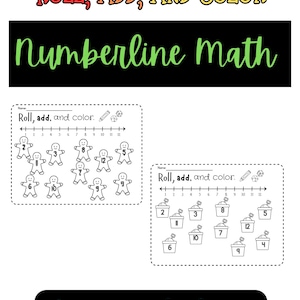 Rouleaux, ajouter et colorier des Fêtes | Jeu de dés mathématiques pour la maternelle | Feuilles de calcul pour les additions de l&#39;hiver à l&#39;été