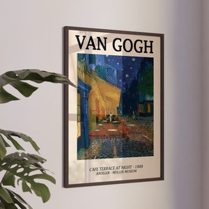 Café Terrasse bei Nacht, Vincent van Gogh Druck | Impressionistische Malerei | Französische Stadtansicht Poster | Druckbare Wandkunst | Digitaler Download