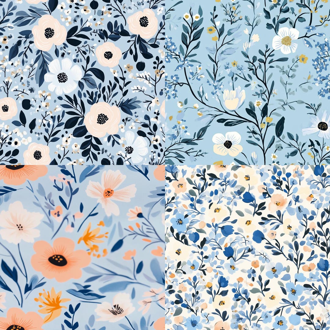 Rifle Paper Co. Inspired Digital Paper, Instant Download Scrapbook ...