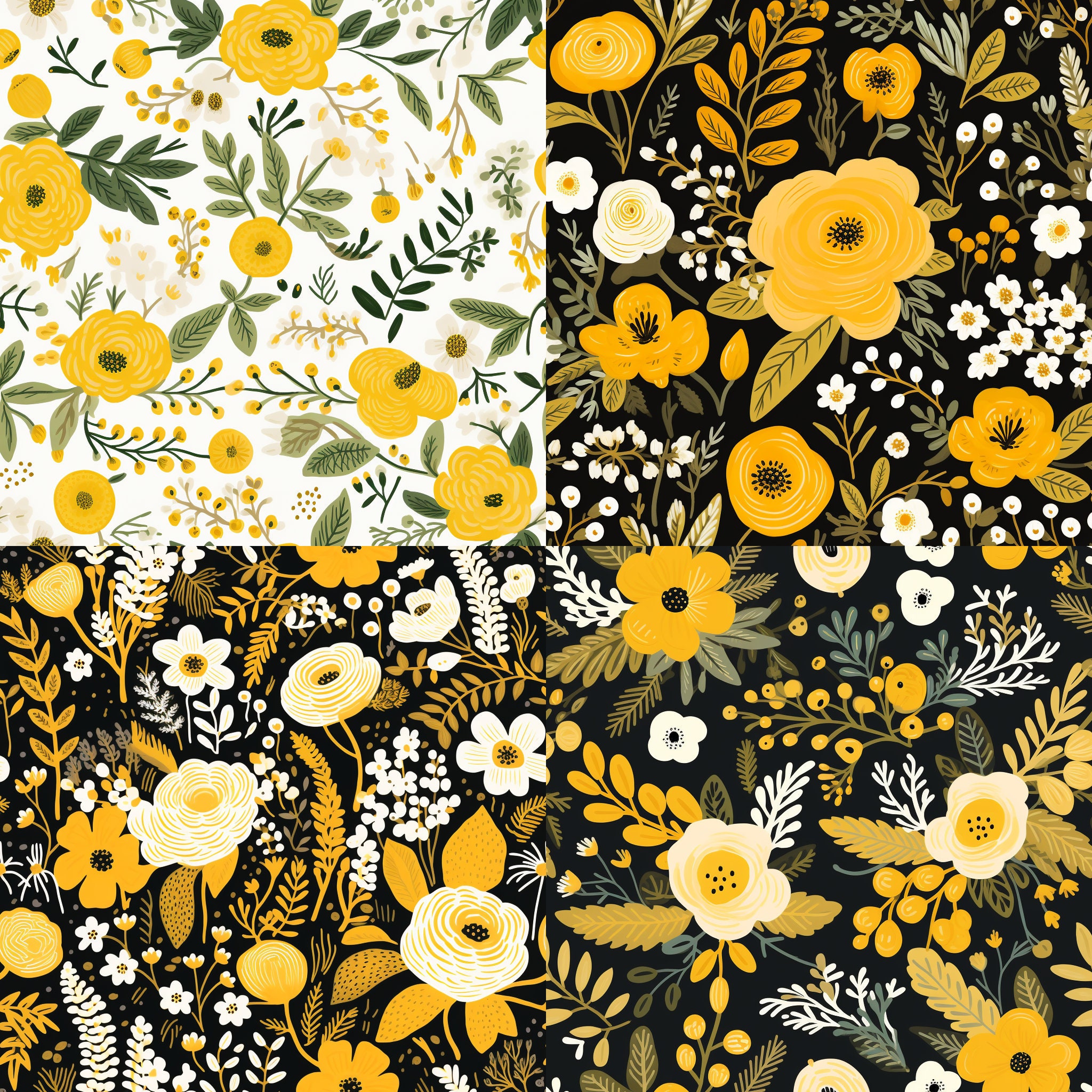 Yellow Rifle Paper Co. Inspired Digital Paper, Instant Download ...