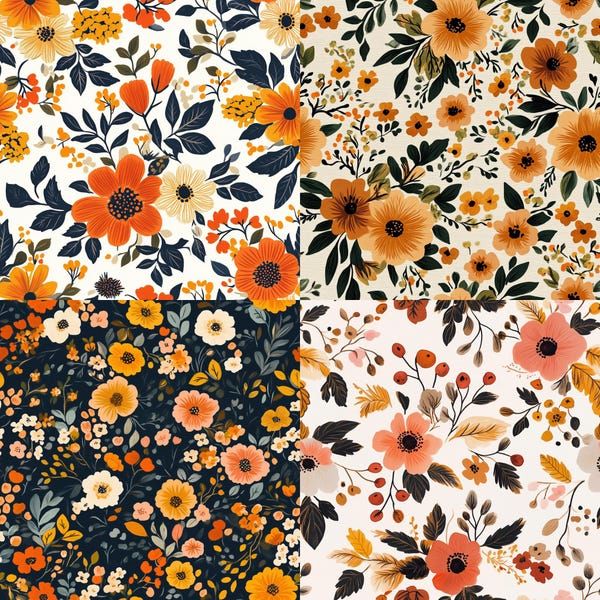Rifle Paper Co. Inspired Digital Paper, Instant Download Scrapbook ...