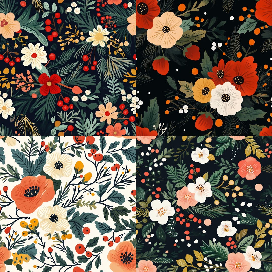 Rifle Paper Co. Inspired Digital Paper, Instant Download Scrapbook ...