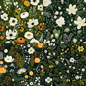 Green Rifle Paper Co. inspiriertes digitales Papier, sofortiger Download Scrapbook Papier, druckbare digitale Hintergründe