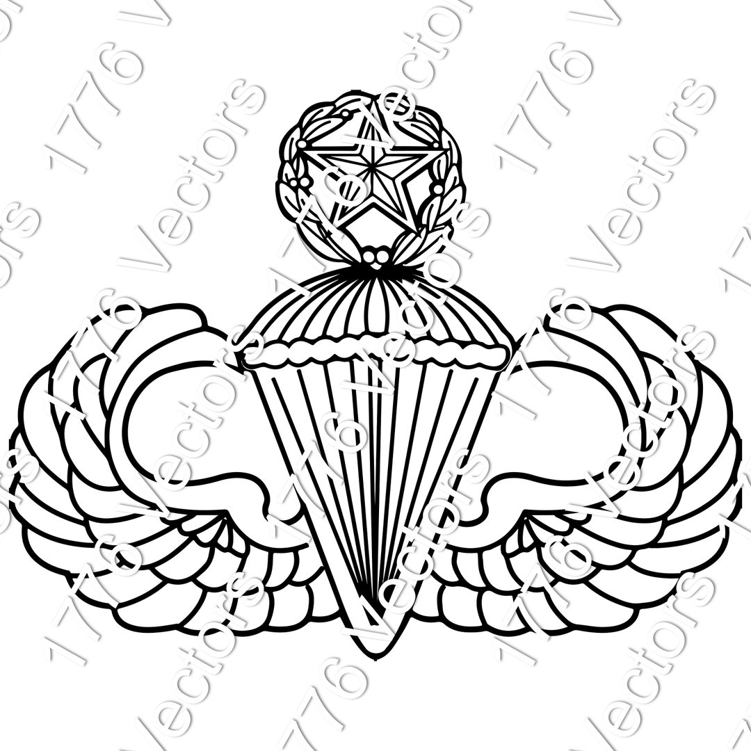 Master Airborne Wings Vector File AI, EPS, DXF, Jpg, Png, Pdf, Svg ...