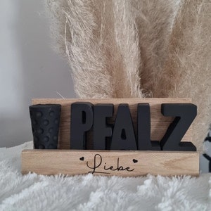 Pfalzliebe Aperol wine decoration letters wooden decoration love dried flowers Palatinate gifts for mom grandma dad grandpa gift idea for her Pfalzliebe schwarz