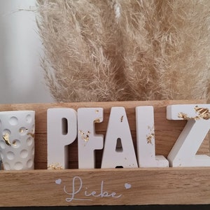 Pfalzliebe Aperol wein Dekoration Buchstaben holzdekoration Liebe Trockenblumen pfalz Geschenke für Mama Oma Papa Opa Geschenkidee für sie Pfalzliebe gold