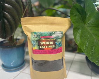 Premium Worm Castings - 1/2 GALLON - 100% Natural and Odorless Fertilizer and Soil Amendment