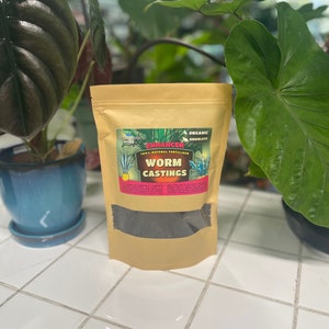 Premium Worm Castings - QUART - 100% Natural and Odorless Fertilizer and Soil Amendment
